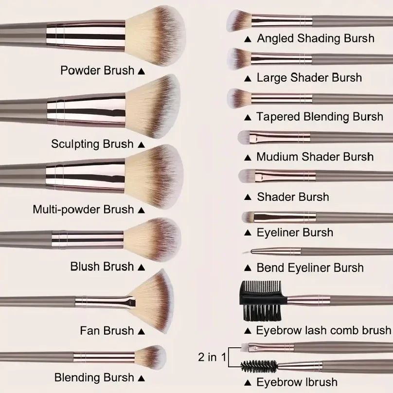 10-20PCS Makeup Brush Set Foundation Concealer Powder Eyeshadow Blush Brush Kabuki Blending Cosmetic Beauty Tool for Face