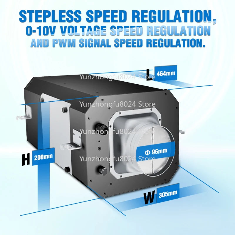 150Mm Quiet Box Fan, Low Noise Ventilation Fan with Free Speed Control, Suitable for Apartments, Villas and Hotels.