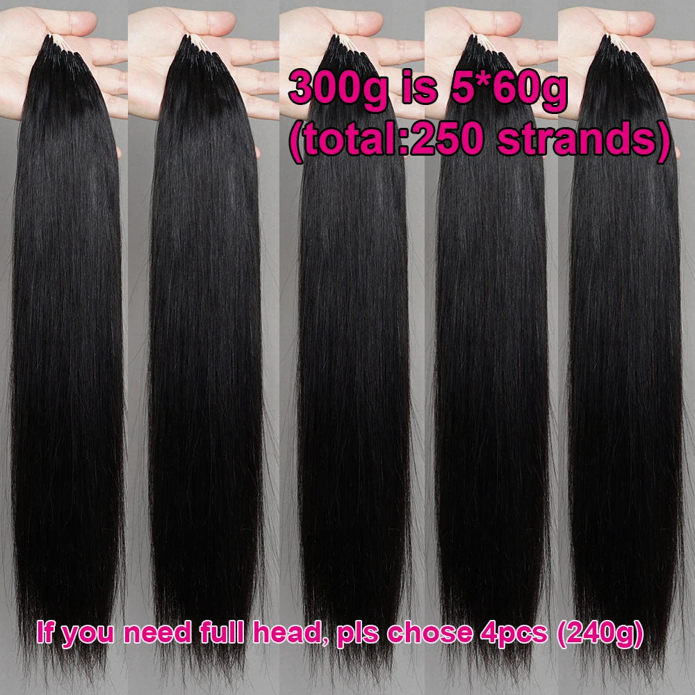 Feather Crochet Human Hair Extensions 16-26Inch Burmese Straight Hair Pre-Looped Invisible Pre-Separated Crochet Bulk Human Hair