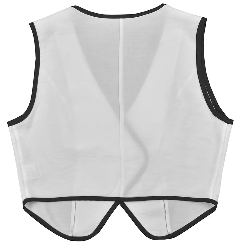 BKLD 2025 Women's Temperament Commuting Suit Contrasting Button Sleeveless Vest Tops+Zipper Pockets Pants Fashion Casual Outfits