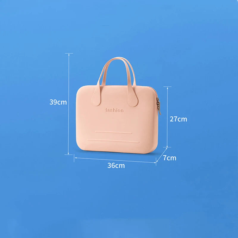 Morandi Colorful Computer Hand Bag Light Trendy 14 Inch Laptop Bag for Girls Student Portable EVA Waterproof Handbag
