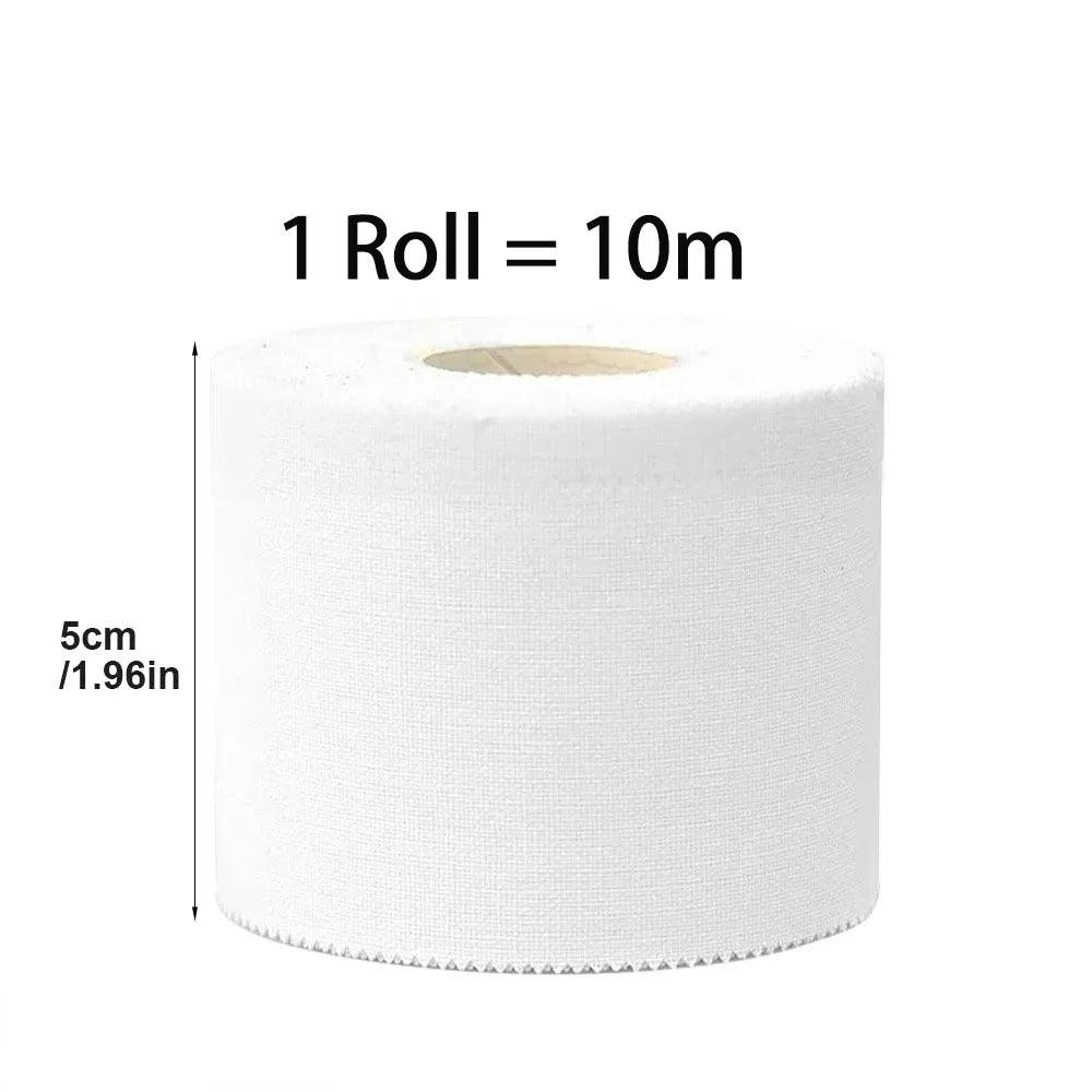 Sports Tape,Strong Tear-Off Non-Stick Residue Tape for Athletes,Support Sport Binding Bandage Cotton White Boxing Adhesive Tape