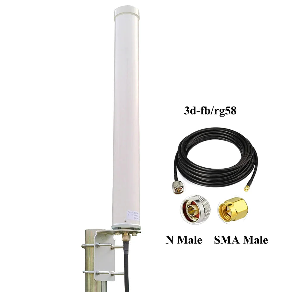 SignalPlus Universal Wide-Band 4G / LTE, 5G & WiFi Omni-Directional Outdoor Pole/Wall Mount Antenna for Verizon, AT&T, T-Mobile