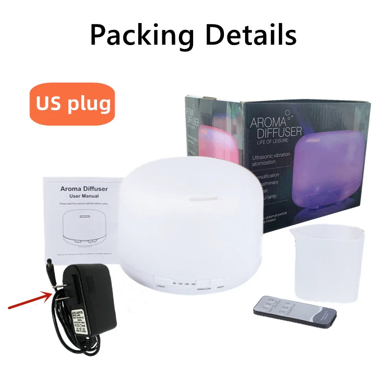 Aroma Diffuser Air Humidifier, Quiet 5-in-1 Premium Humidifier, Home Fragrance Aroma Diffuser with 7 LED Color Changing Light