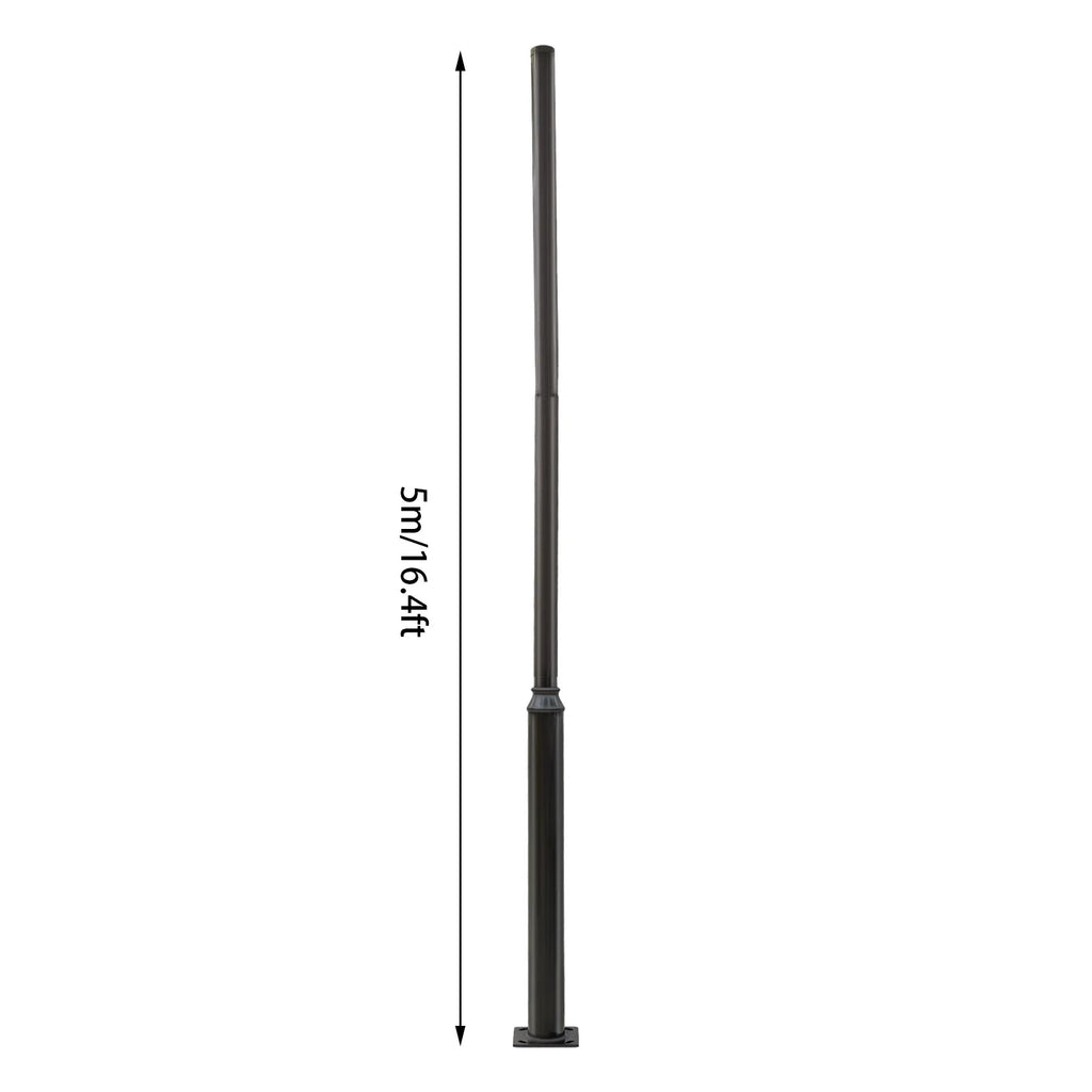 5m Split Outdoor Street Light Pole, Height Split Street Lamp Post for Road, Community and Outdoor Public Lighting 114+76mm Upper & Lower Pole, Economic Model