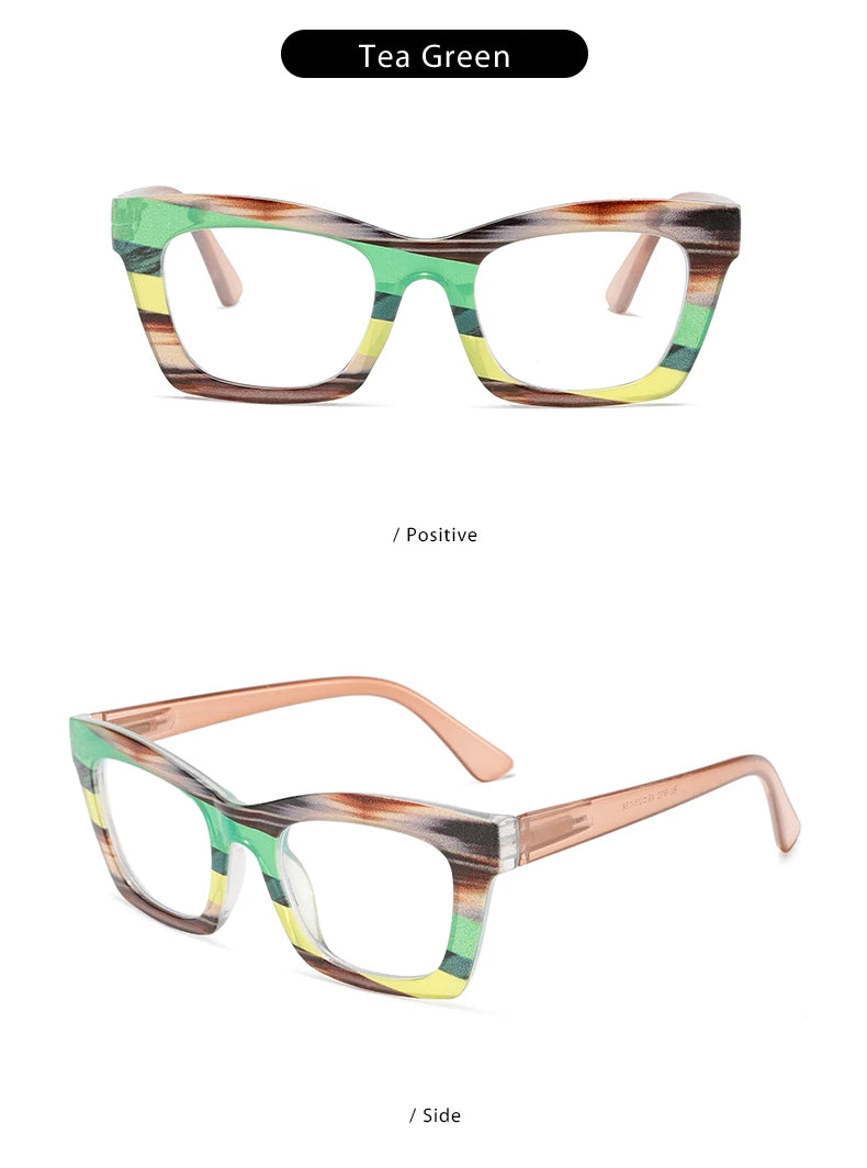 Multi Colored New Dazzling Frame Women's Flat Mirror European and American Fashion High-End Feeling Plain Face Eyeglass Frame