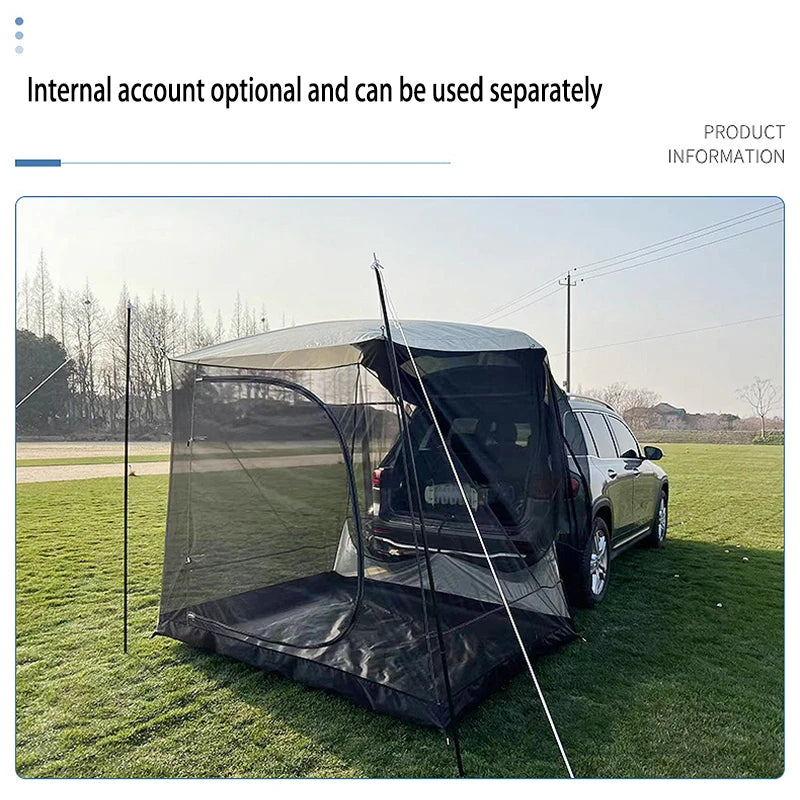 Outdoor SUV Car Camping tent Portable Waterproof Tent 3-4 people Dome Extension tent Sunshade Tunnel style tent,Large tent.