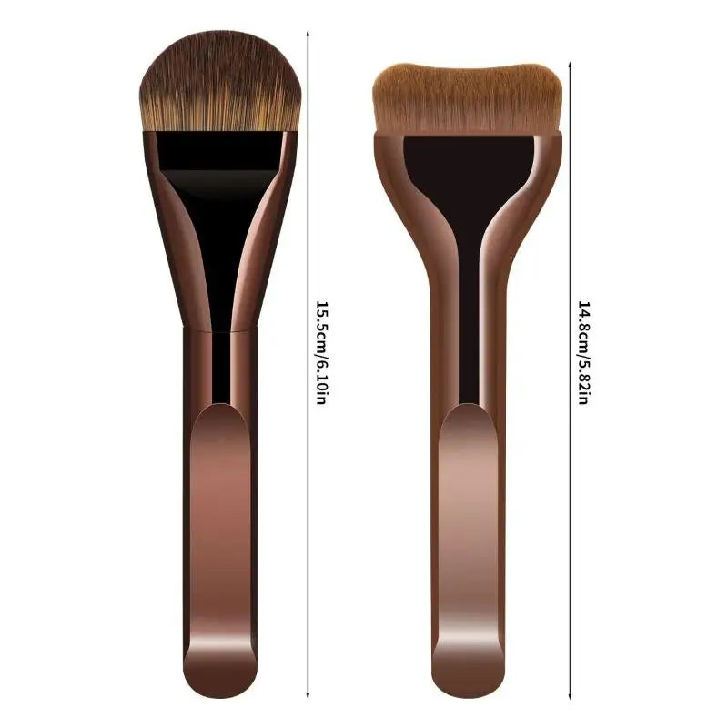 Double Head Face Makeup Brush Set Soft Fiber Foundation Brush Concealer Brush Beginner-Friendly Beauty Tools