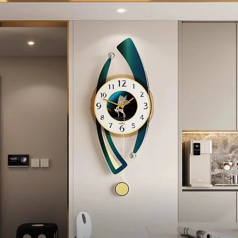 Interior Korean Wall Clocks Aesthetic Bedrooms Creative Minimalist Wall Watch Restaurant Digital Reloj De Pared Home Design
