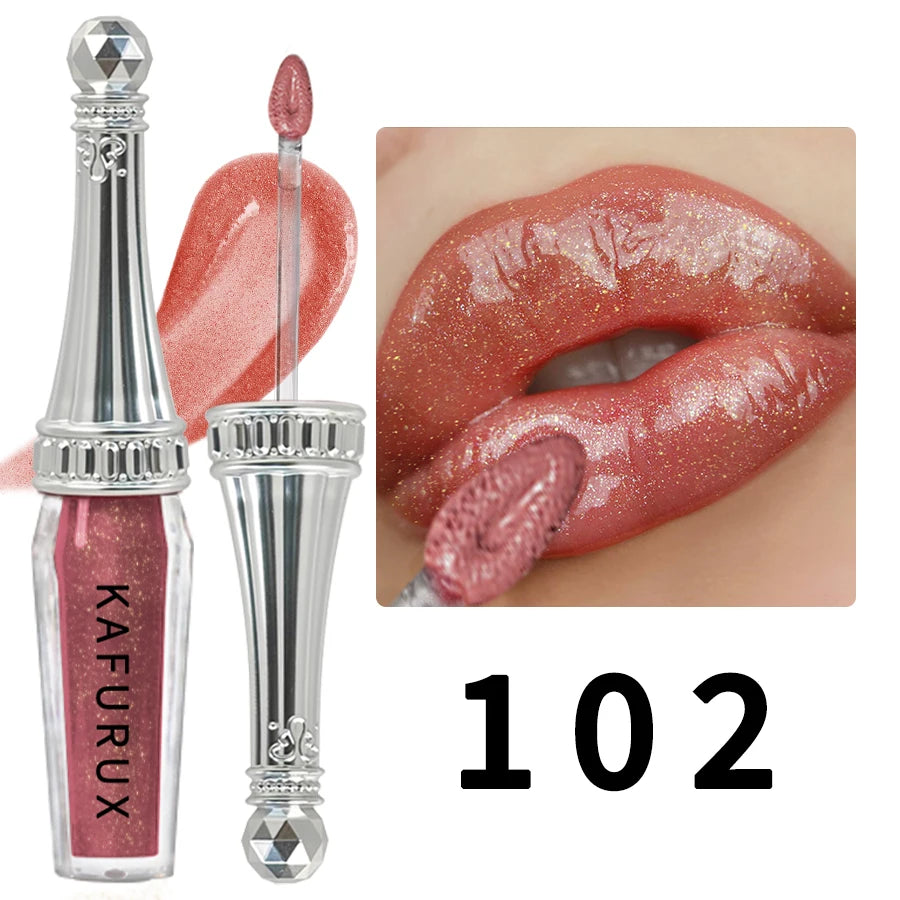 6 Colors Glitter Liquid Lipsticks Shimmer Shiny Lipgloss Pearlescent Lip Tint Mositurizing Long Lasting Lip Glaze Makeup For Wom