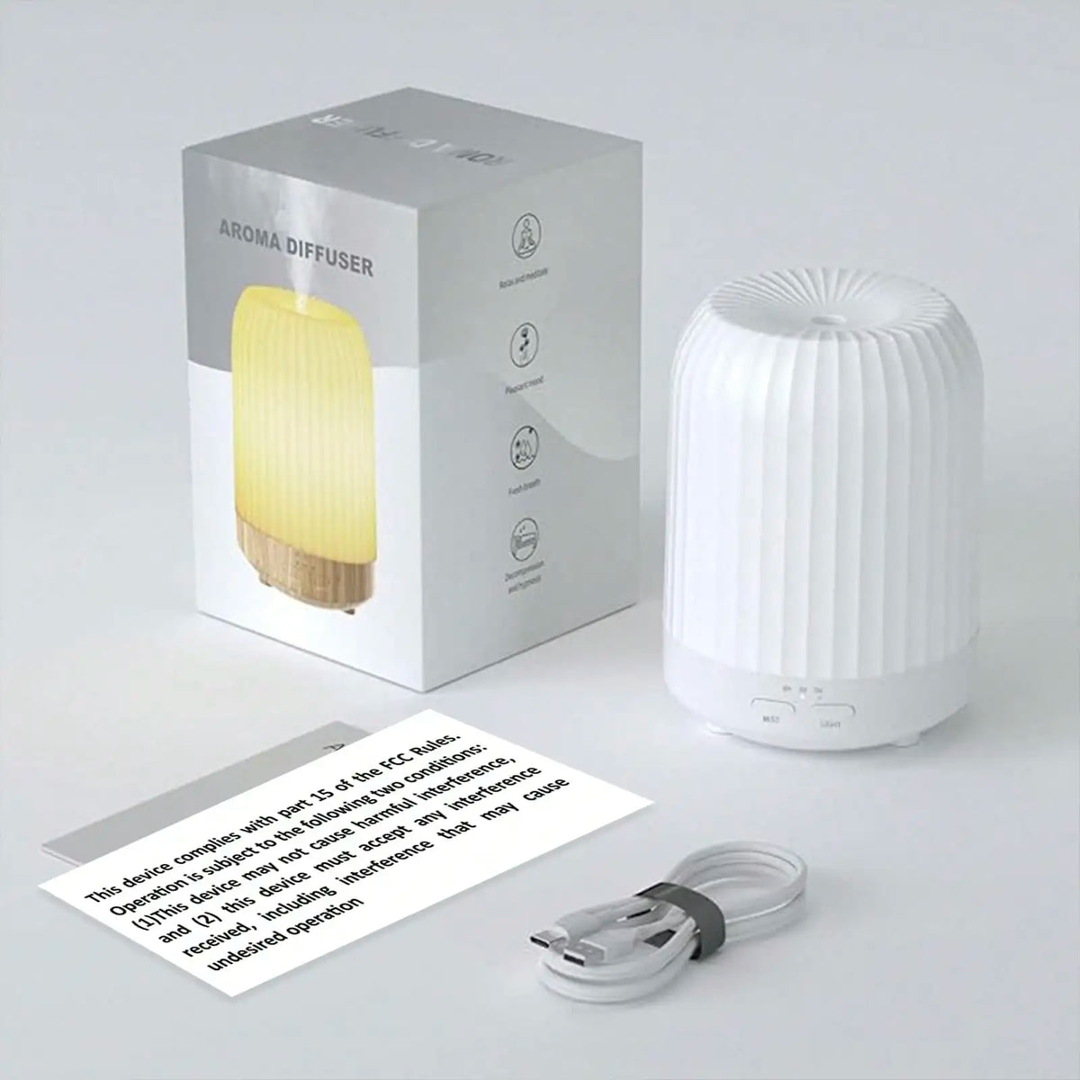 Pack Quiet Essential Oil Diffuser 250ml Humidifier for Bedroom Home 7 LED Lights Auto Shut Off Timer Aromatherapy