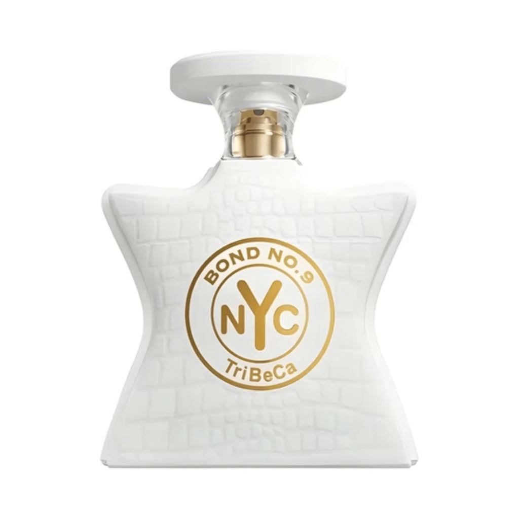 Bond No.9 NYC TriBeCa EDP Perfume For Unisex Crisp White Jasmine Floral Citrus Soft Musk Aroma Long Lasting Matte White Croc Embossed Star Shaped Bottle With Gold Nozzle Daily Dating Wedding Present