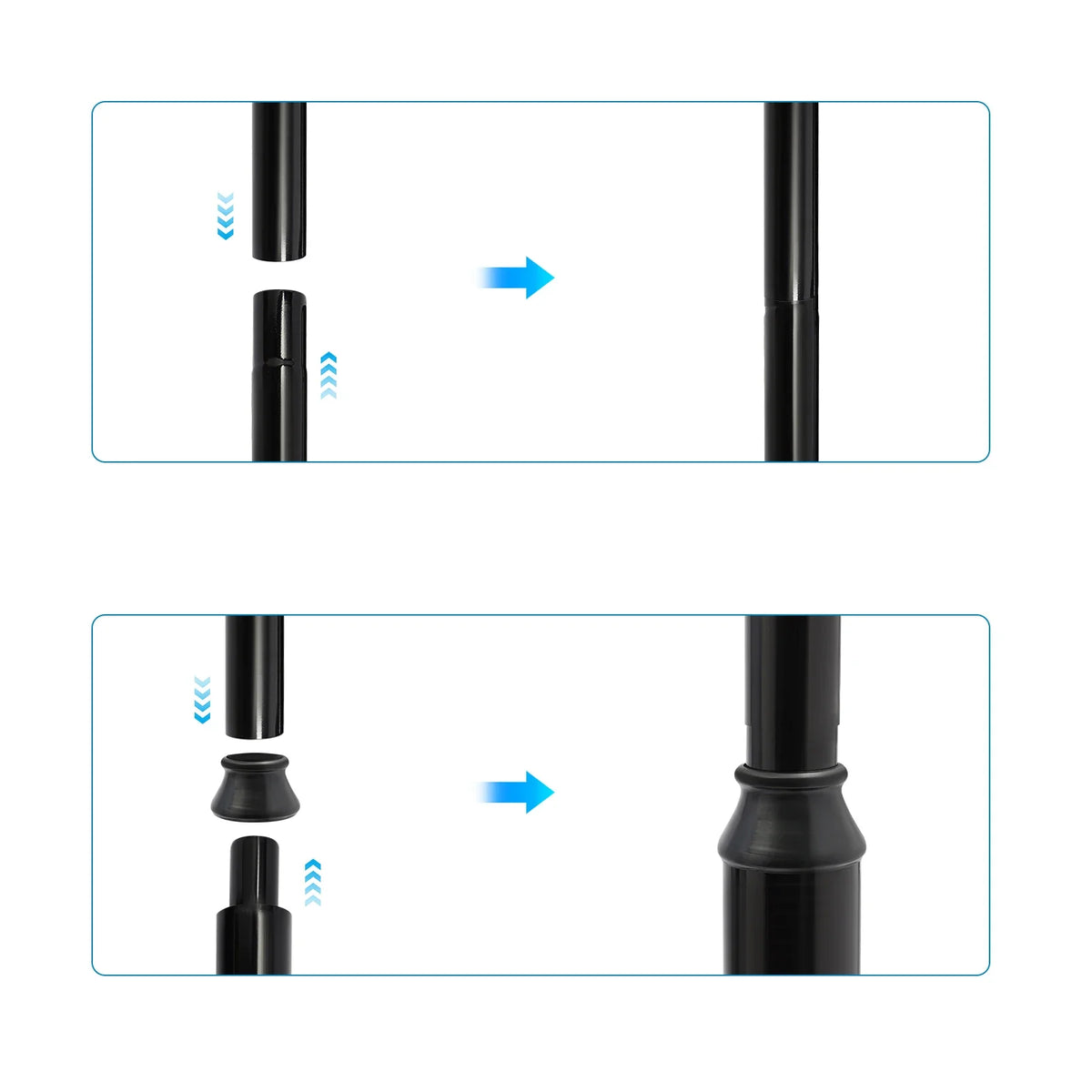 Street Light Pole, Street Lamp Post, Split Street Lamp Post, 5m Tall Outdoor Iron Pole, Galvanized Baking Paint Black, Floor Mounted, Load Capacity 100kg, for Solar Light Garden Light Surveillance Camera, Street Yard Parking