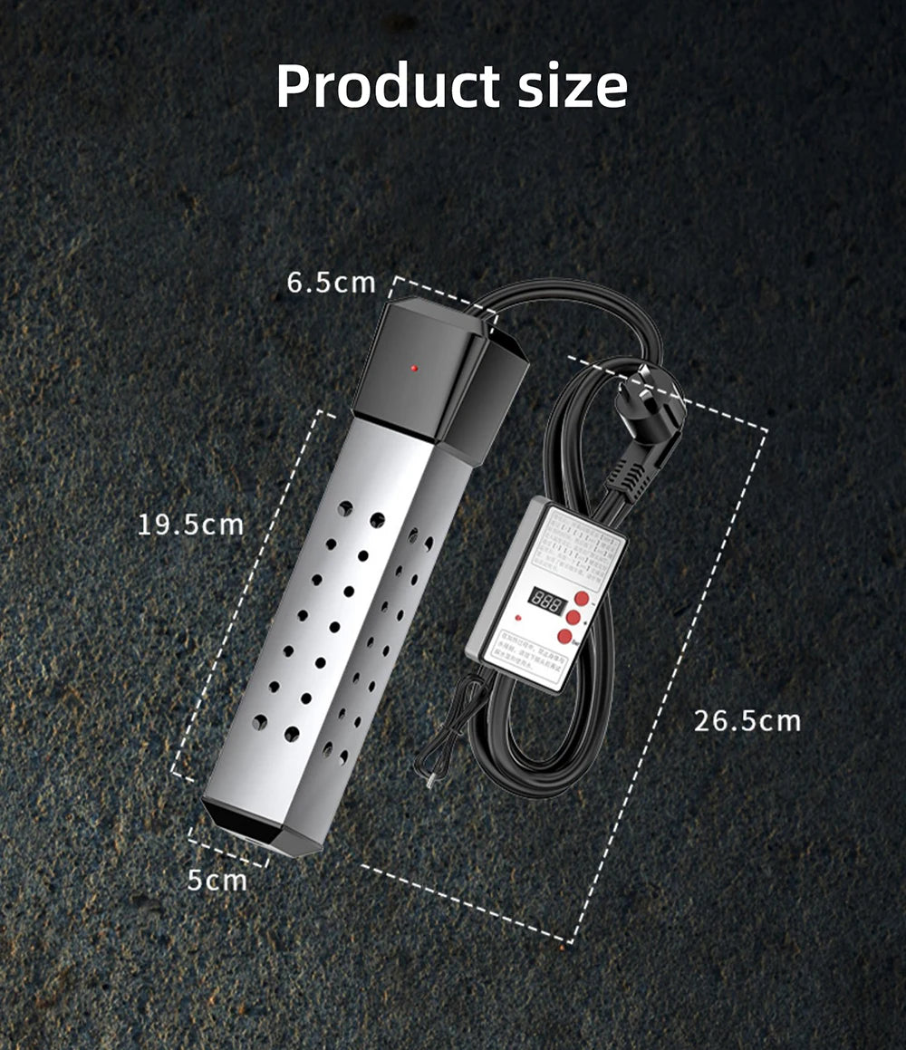 110V/220V 2000W Electric Heater Boiler Water Heating Elements Portable Immersion Thermostatic Heater for Bathroom Swimming Pool