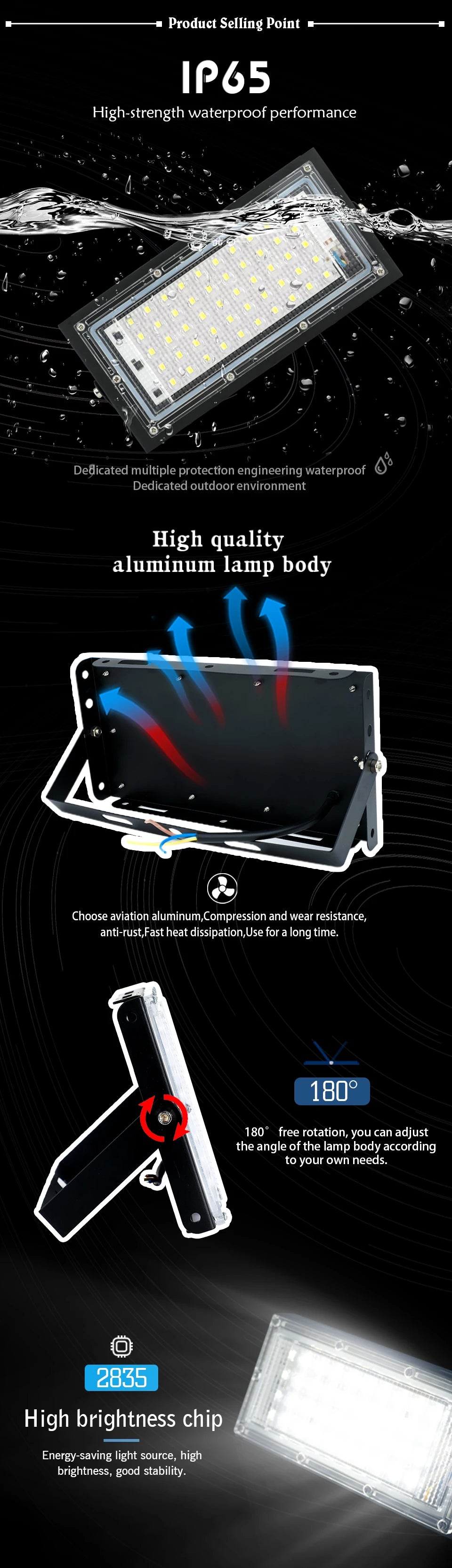 LED Flood Light 220V 110V FloodLight 50W LED Street Lamp Waterproof Landscape Lighting IP65 Led Spotlight Outdoor Lighting