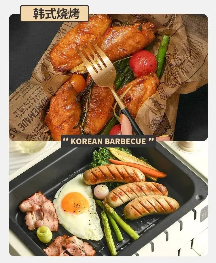 220V Automatic Multi-functional Indoor Electric Oven for Home Use with Smokeless BBQ Grill Turnspit Rotisserie BBW