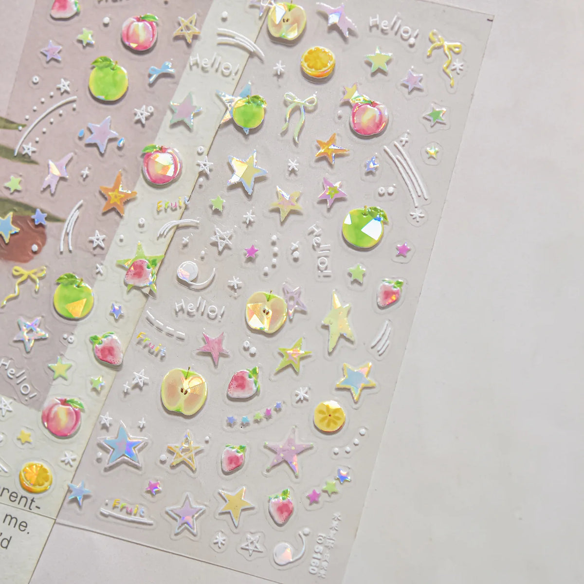 Sweet Summer Delicious Watermelon Ice Cream 5D Nail Art Sticker Elegant Bowknot Cool Ice Square Jelly Nail Decals for Manicure