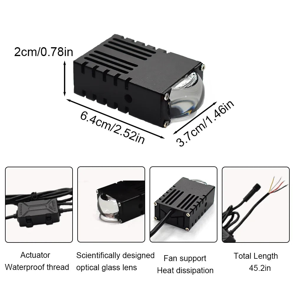 Led Headlight Bumper Fog Lamps Projector Lens Mini Driving Light Auxiliary LightsFor Car Motorcycle Spotlights 6500K3000k10V-80V