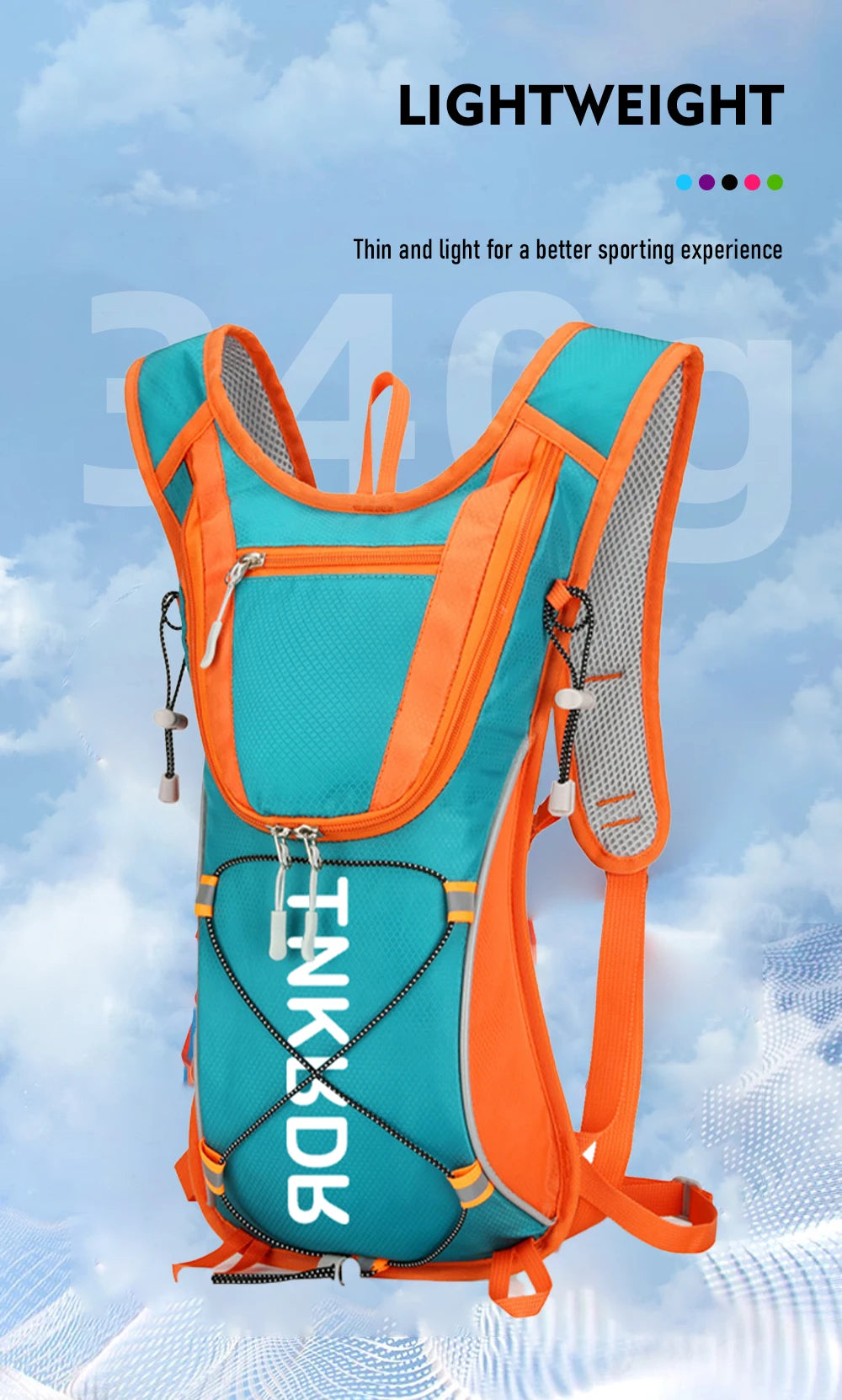 ThinkRider 12L Lightweight Hydration Backpack, Running Backpack with 1L Water Bladder, Hydro Water Daypack for Cycling Hiking