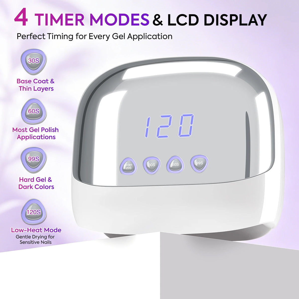 DianaBeauty UV Nail Lamp Powerful 108W Nail Dryer with 4 Timer Settings Professional Manicure Lamp with Smart Sensor Nail Tools