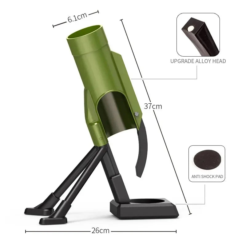 Beer Bottle Mortar Bottle Opener, 33/51mm Mortar Beer Bottle Opener Heavy-Duty Tactical Cap Launcher Hands-Free Push Down Opener