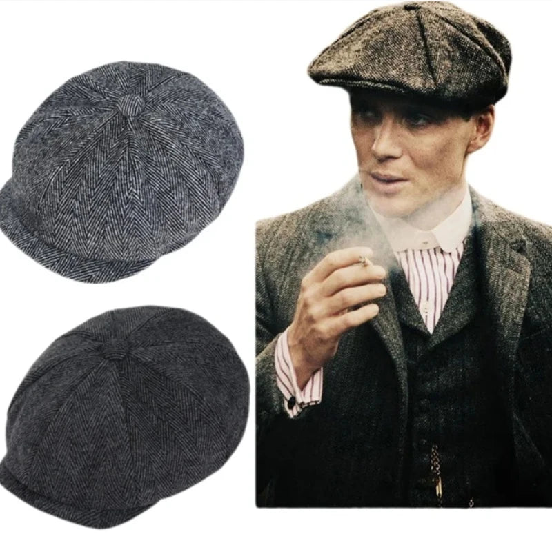 Men Casual Peaky Blinders hat Spring Autumn Retro Beret Hats Wild Casual Hats Unisex Wild Octagonal Cap girl Newsboy English hat