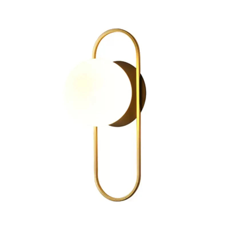 Bedroom LED Wall Lamps with 9W G9 Bulb Hardwired Indoor Frosted Glass Ball Wall Lights Wall Sconce for Bar Kitchen AC110-220V