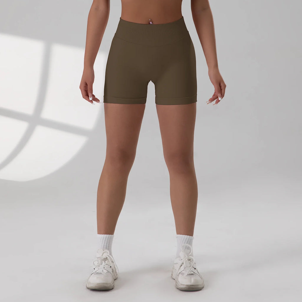 Summer Women Sexy Seamless Fitness Sports Biker Shorts Low Waist Gym Short Workout Scrunch Butt Yoga Leggings