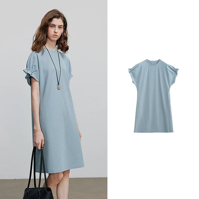 TOYOUTH Women Dress 2025 Summer New Short Sleeve Holiday Casual Dress 8529058