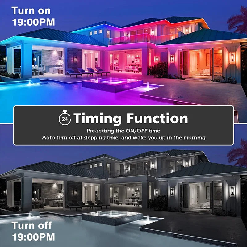 5M 10M 15M Outdoor Waterproof RGB-IC LED Strip Light,Music Sync USB DC 5V Flexible Lamp Tape For Indoor Outdoor Home Decor