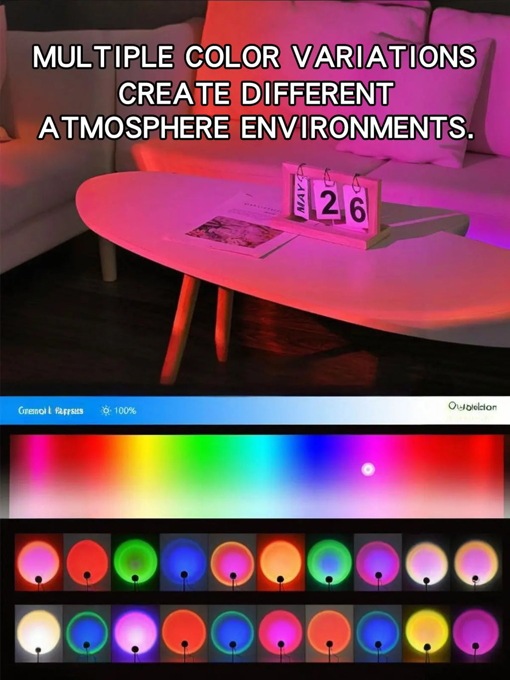 Smart Sunset Lamp Night Light Sunset Projector Smart Life APP Remote Led Lights Room Decoration Photography Birthday Gift