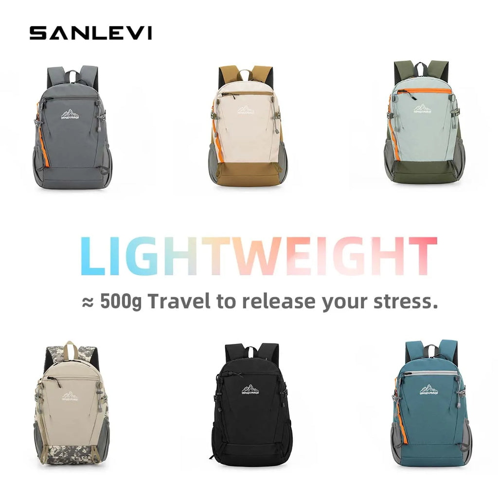 Outdoor Hiking Mountaineering Bag for Women, Lightweight Waterproof Ultra-Light Small Backpack 22 Liters Travel Climbing Lightweight Backpack for Junior High School Students and College Students
