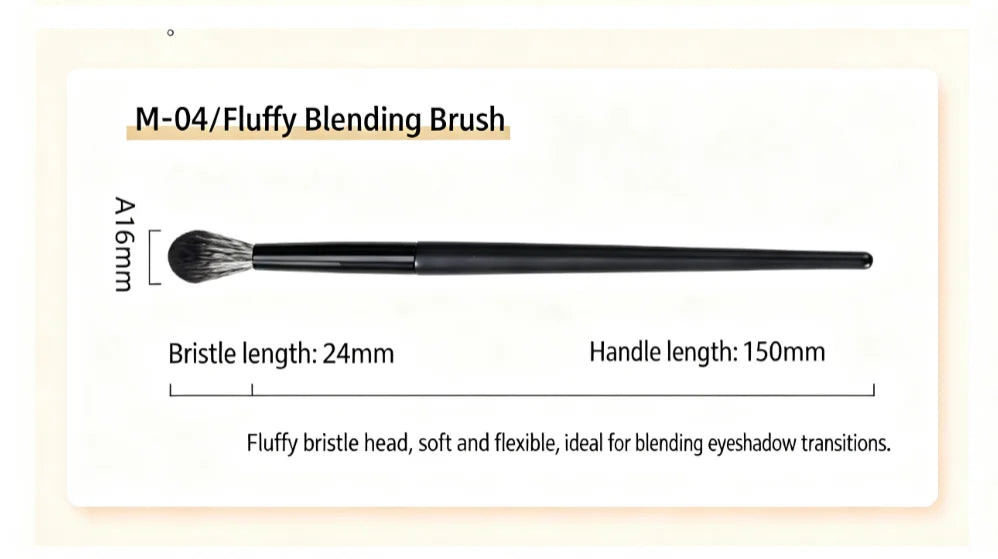 Matte Black Nylon-Bristled Makeup Brush Set Portable Full-Set Makeup Tools with Powder Brushes Foundation Brushes And More