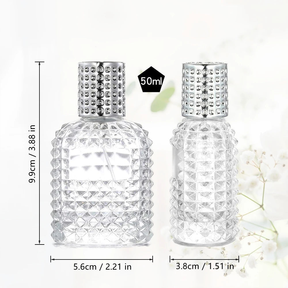 Cologne Travel Bottle, Empty Refillable Glass Perfume Atomizer with Spray Nozzle, Mini Size Perfume Refill Bottle, 1pcs 30ml