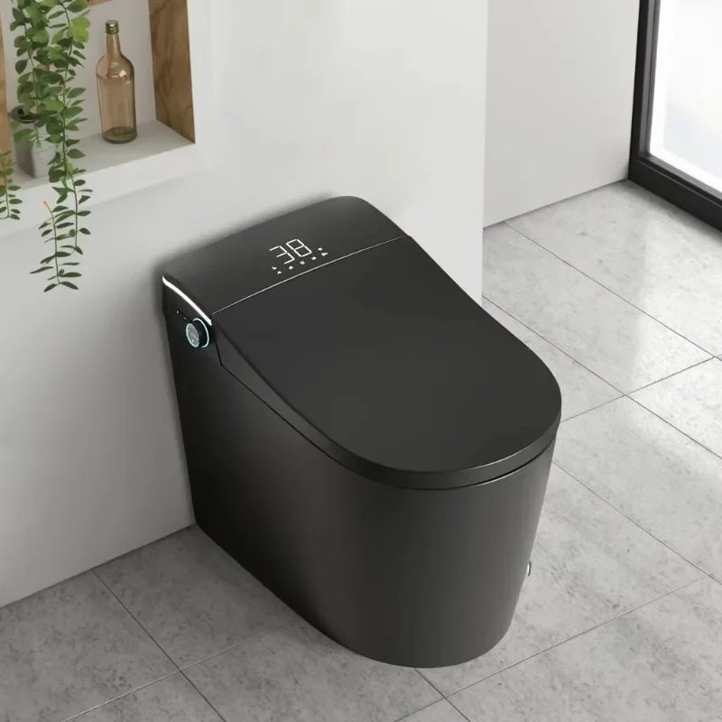 Modern Luxury Auto Sensor Flush European Bathroom Ceramic Automatic Wc Black Smart Toilet