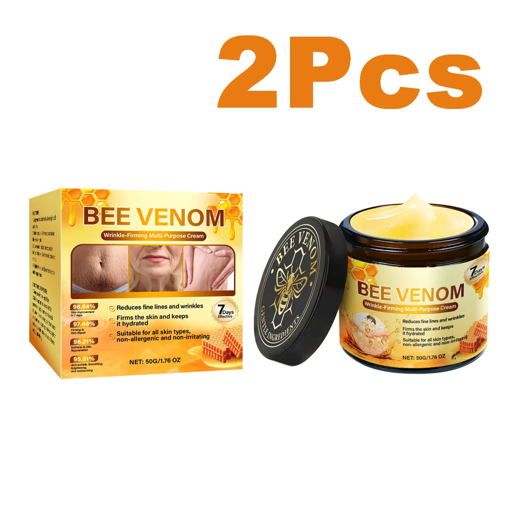 Bee Venom Firming Cream Anti-Wrinkle Lifting Face Moisturizer with Hyaluronic Acid Reduce Fine Lines Multipurpose Bee Venom Crea