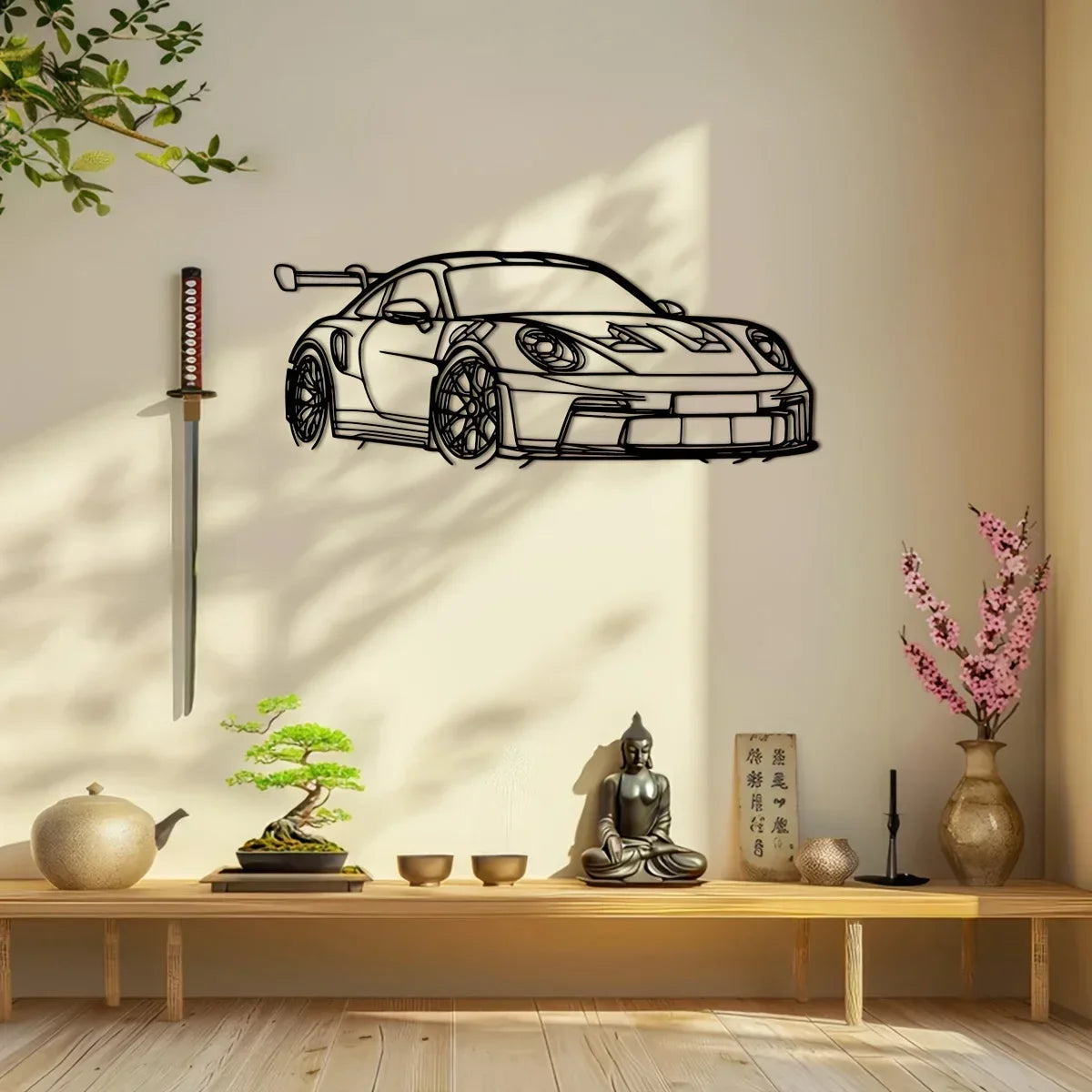 1pc Car Metal Wall Art - Modern Home Decor Sign for Car Enthusiasts Modern Iron Vehicle Sculpture