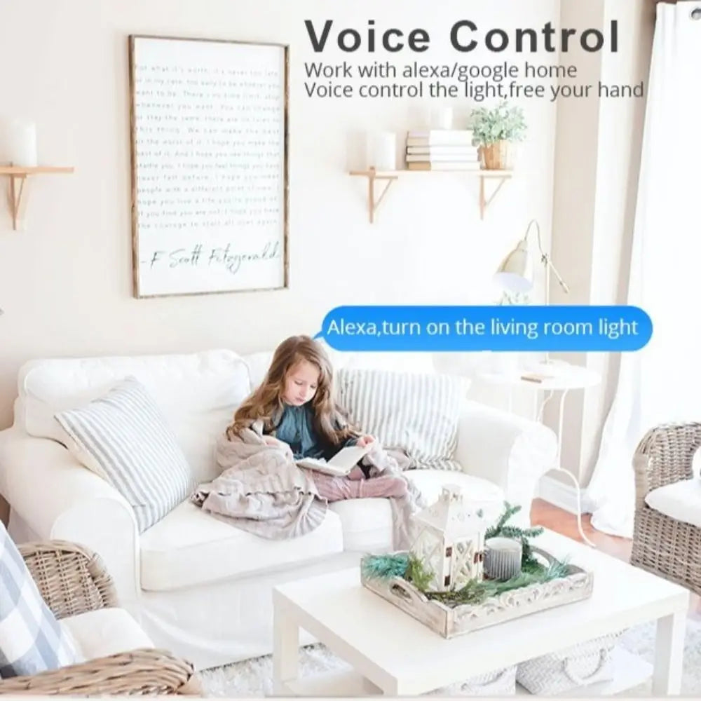 US Plug WiFi Smart Light Switch Single Open App Control Touch Sensor Switch Touch Control Remote Control Wall Switch Smart Home