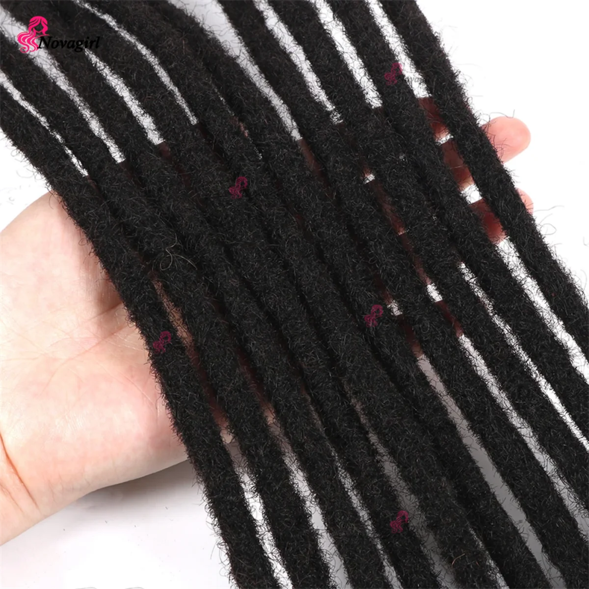 0.2/0.4/0.6/0.8 cm Human Hair Dreadlocks Extensions Brazilian Real Human Hair Locks Extensions Handmade Dreadlocks For Women/Men