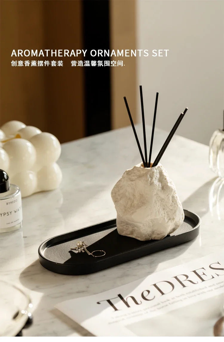 Nordic Style Creative Rock Aromatherapy Bottle Empty Bottle Living Room Decoration Toilet Ceramic No Fire Aroma Diffuser
