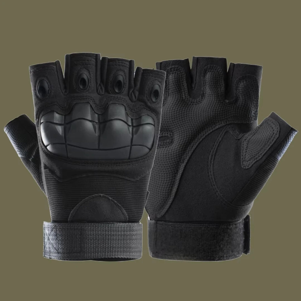 Tactical Half Finger Gloves Army Military Combat Hunting Shooting Air Gun Paintball Police Duty No Finger