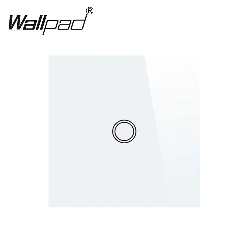 Touch Light Switch With EU Power Wall Sockets White Black 300W Led 1 Gang 1 Way Crystal Glass Panel Interruptor 157mm*86mm