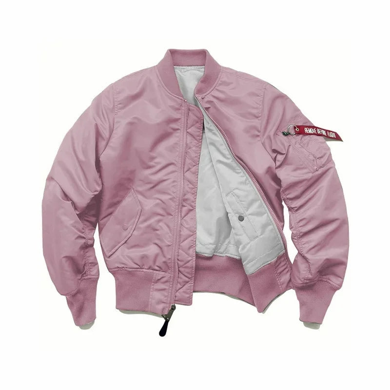 American Style Thickened Baseball Uniform Autumn Winter Army Green MA-1 Bomber Jacket Plus Size Stand Collar Work Jacket For Men