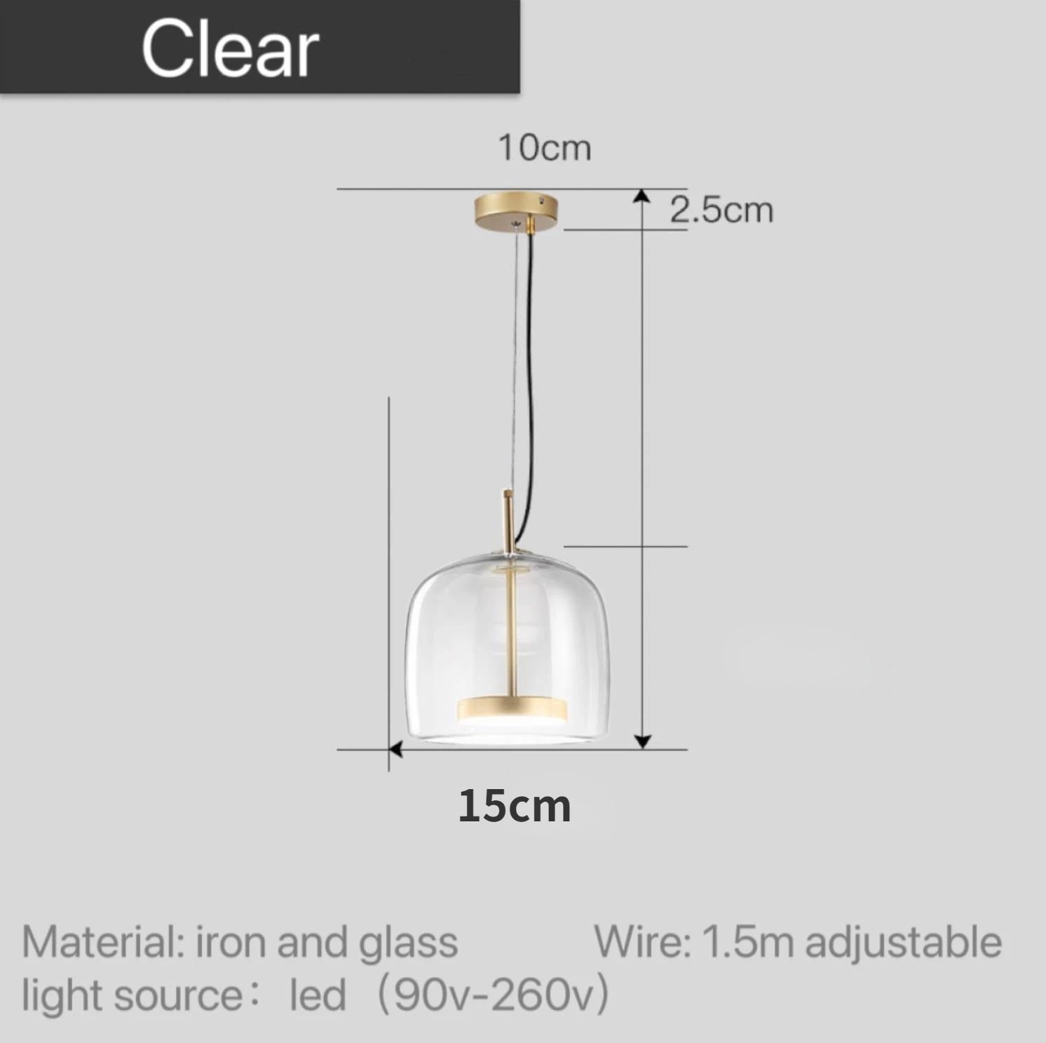Modern Led Glass Pendant Light for Island Restaurant Hanging Lamp Decoration Ceiling Chandeliers Modern Home Decoration