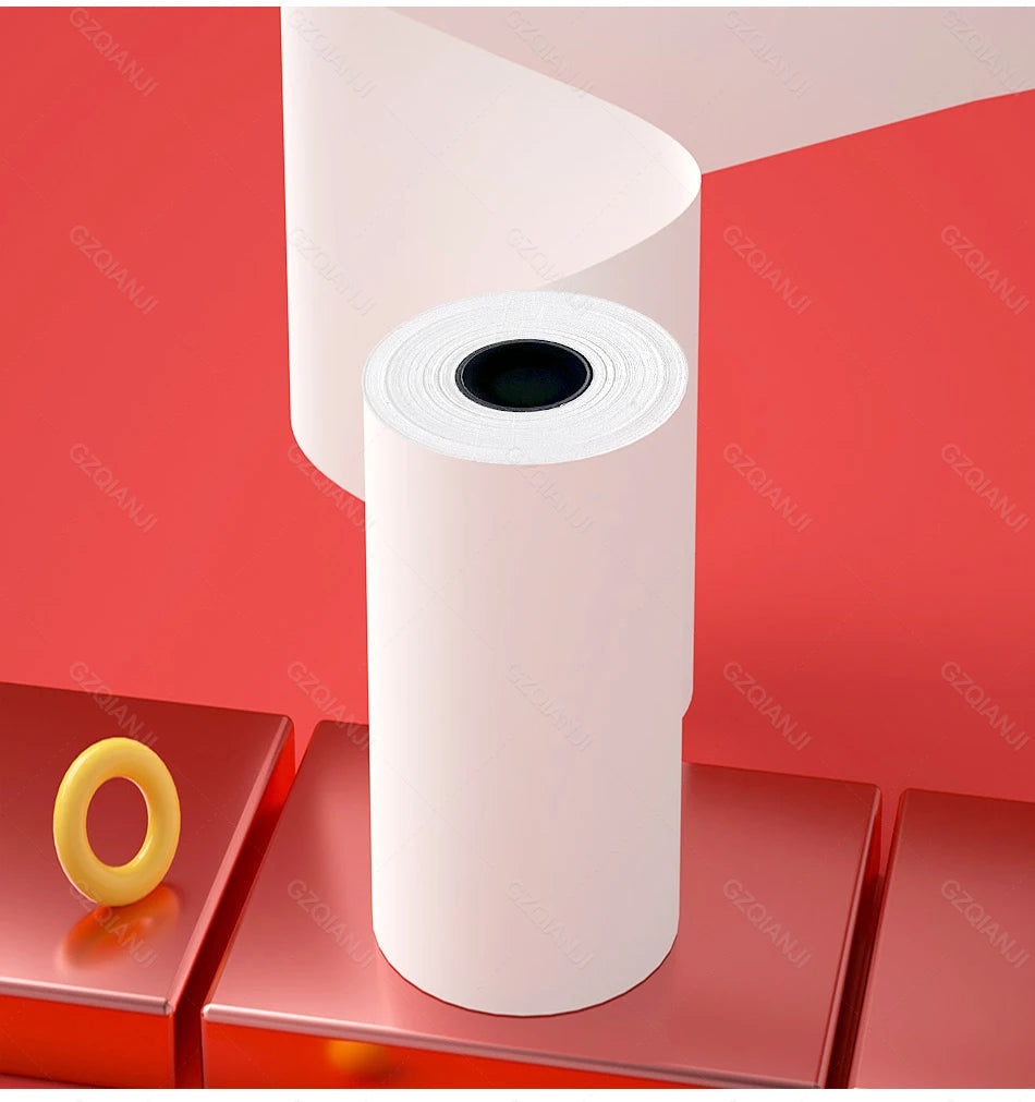 80mm Width Non-Adhesive Thermal Printer Paper for Pos Receipt Maker Black on White Printing 3 Rolls Suitable Notes List Photo