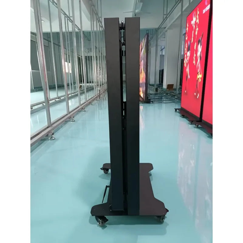 P2.5 500cd/m High Brightness Foldable LED Digital Signage Ultra HD Mobile Stand Video Wall for Subway Indoor Commercial Advertis