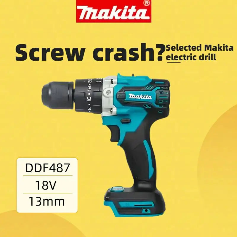 MAKITA 18V lithium electric rechargeable hand drill  DDF487 13mm without battery