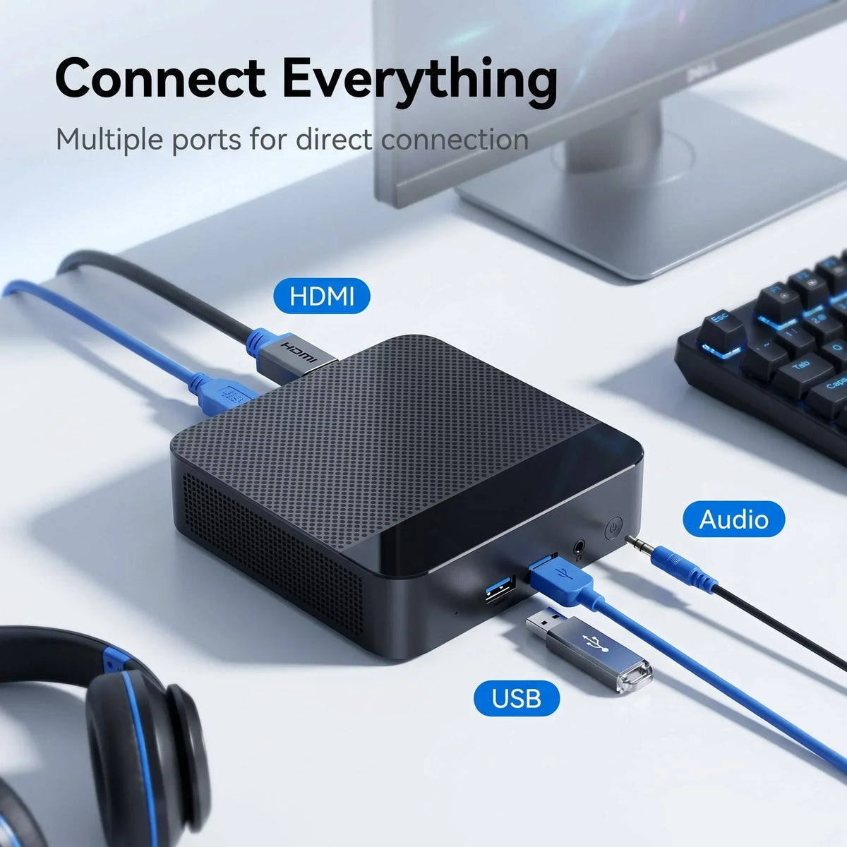 Intel Core i9 8950HK Portable Mini PC Triple 4K Display 16GB DDR4 WiFi6 BT5.2 Silent Cooling Home Office Desktop Pro Fast
