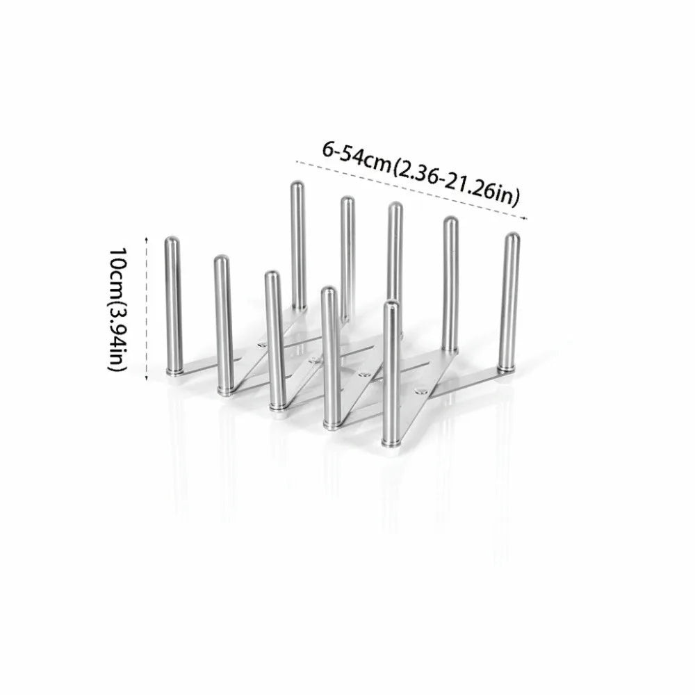 Stainless Steel Telescopic Rack Telescopic Design Foldable Pot Cover Storage Adjustable Retractable Kitchen Storage Tray