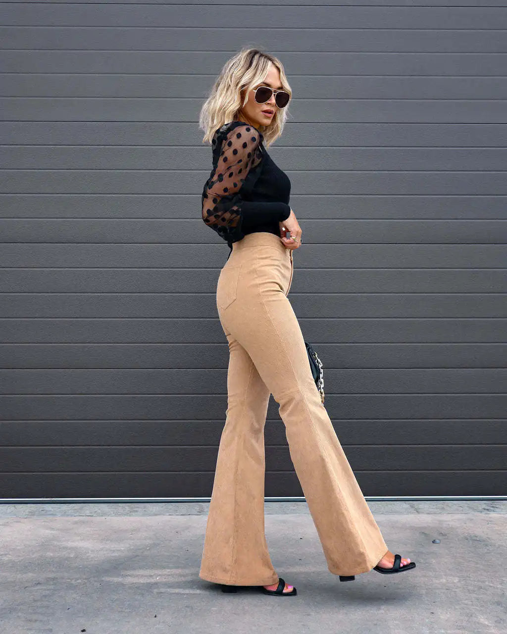 Women's Pants Spring New Elegant Trousers Bootcut Pant Fashion Slim High Waist Casual Trousers Solid Street Long Flare Clothing